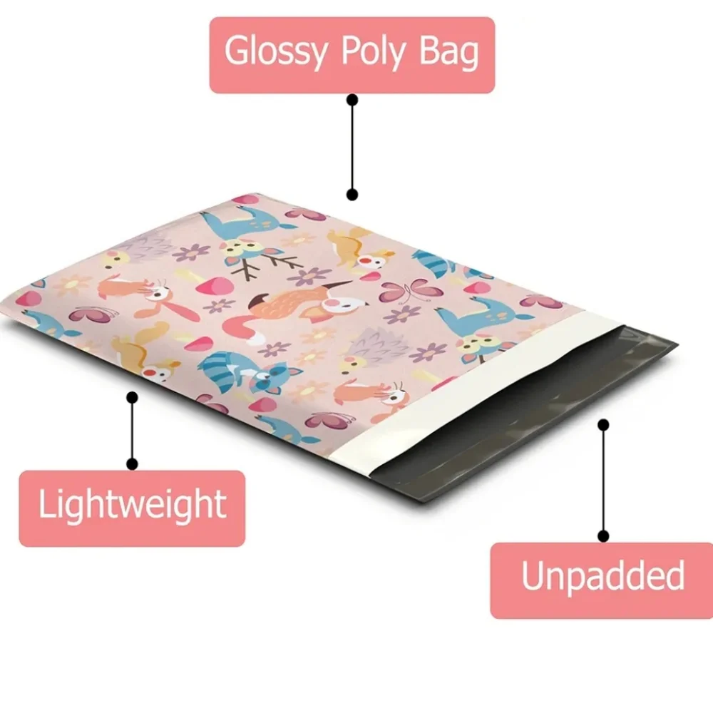 Forest Critters Polymailer Shipping Bags